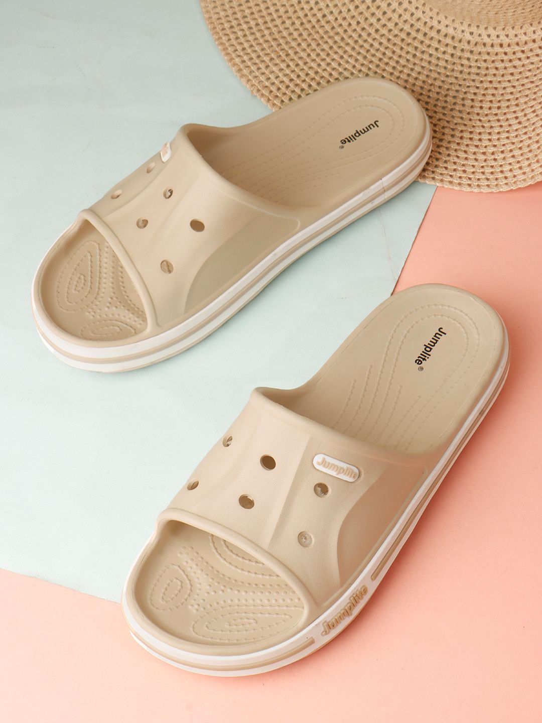 JUMPLITE Men Colourblocked Sliders — view 9