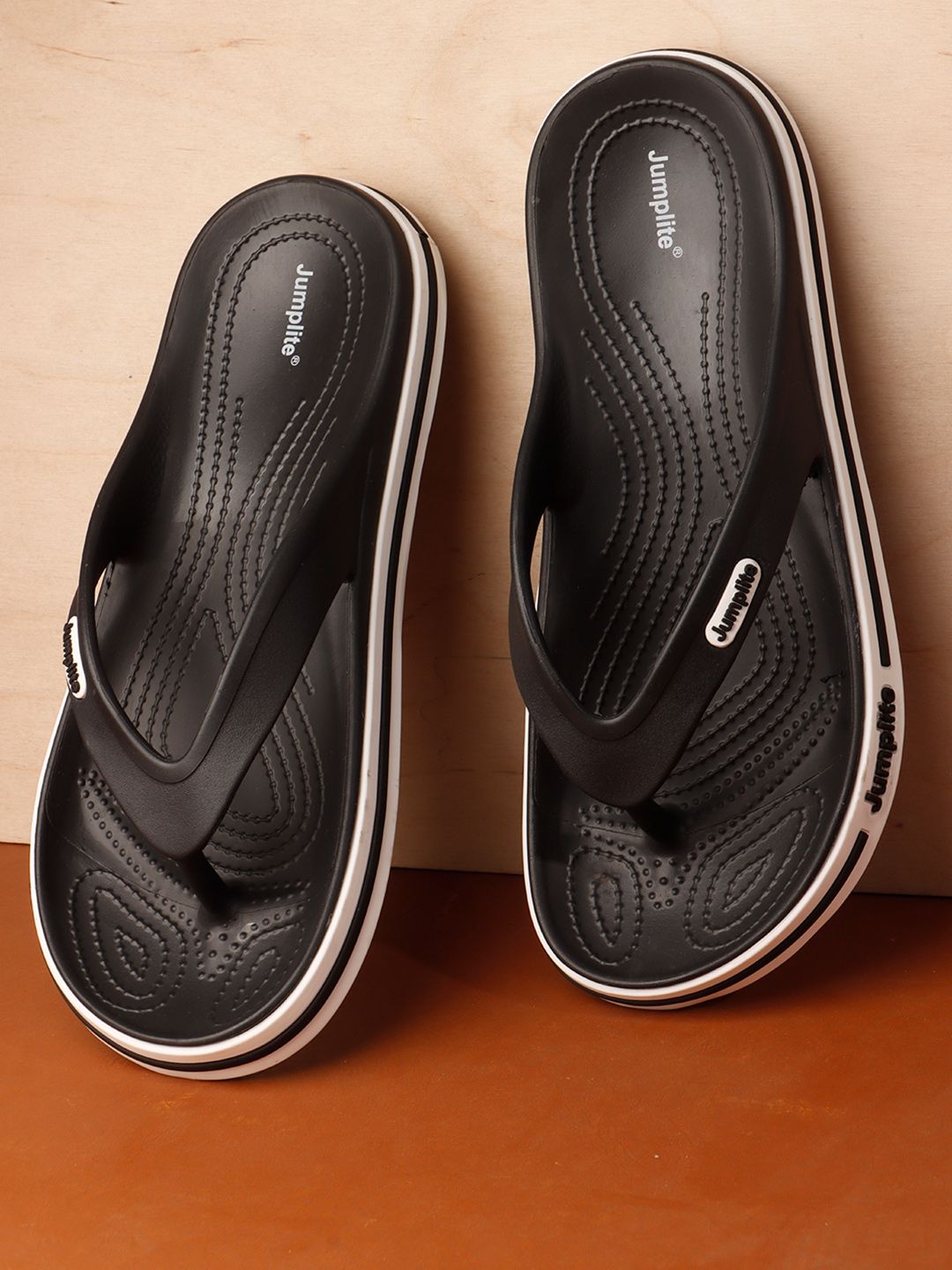 JUMPLITE Men Colourblocked Thong Flip-Flops