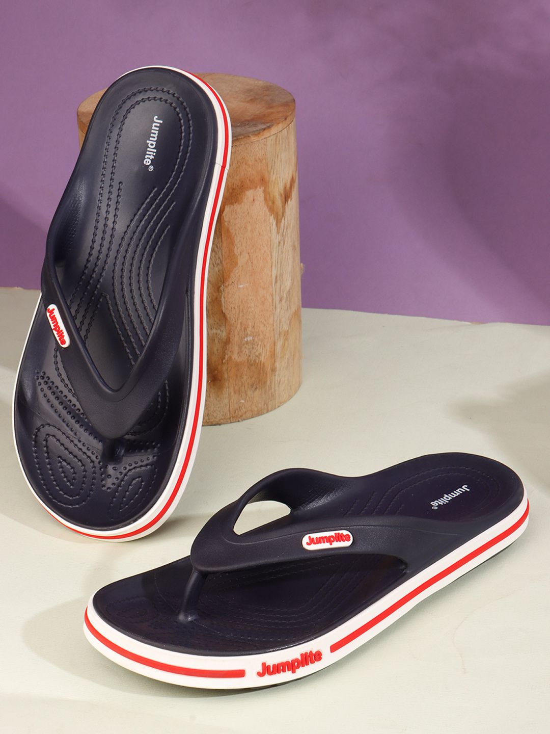 JUMPLITE Men Colourblocked Thong Flip-Flops — view 10