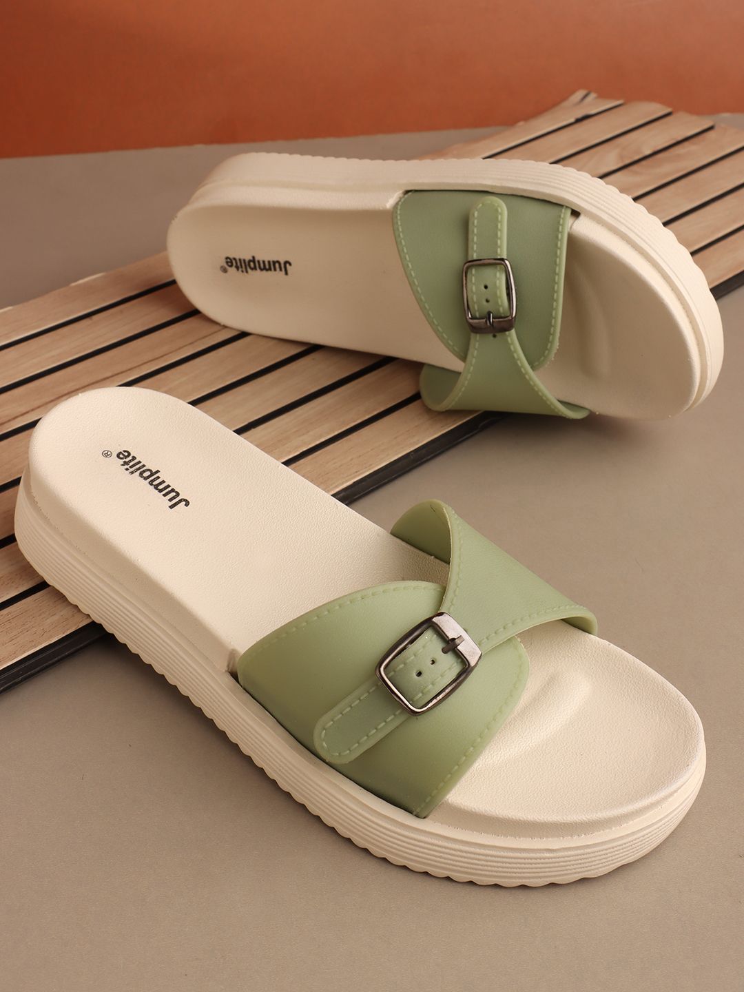 JUMPLITE Women Open Toe Flats — view 9