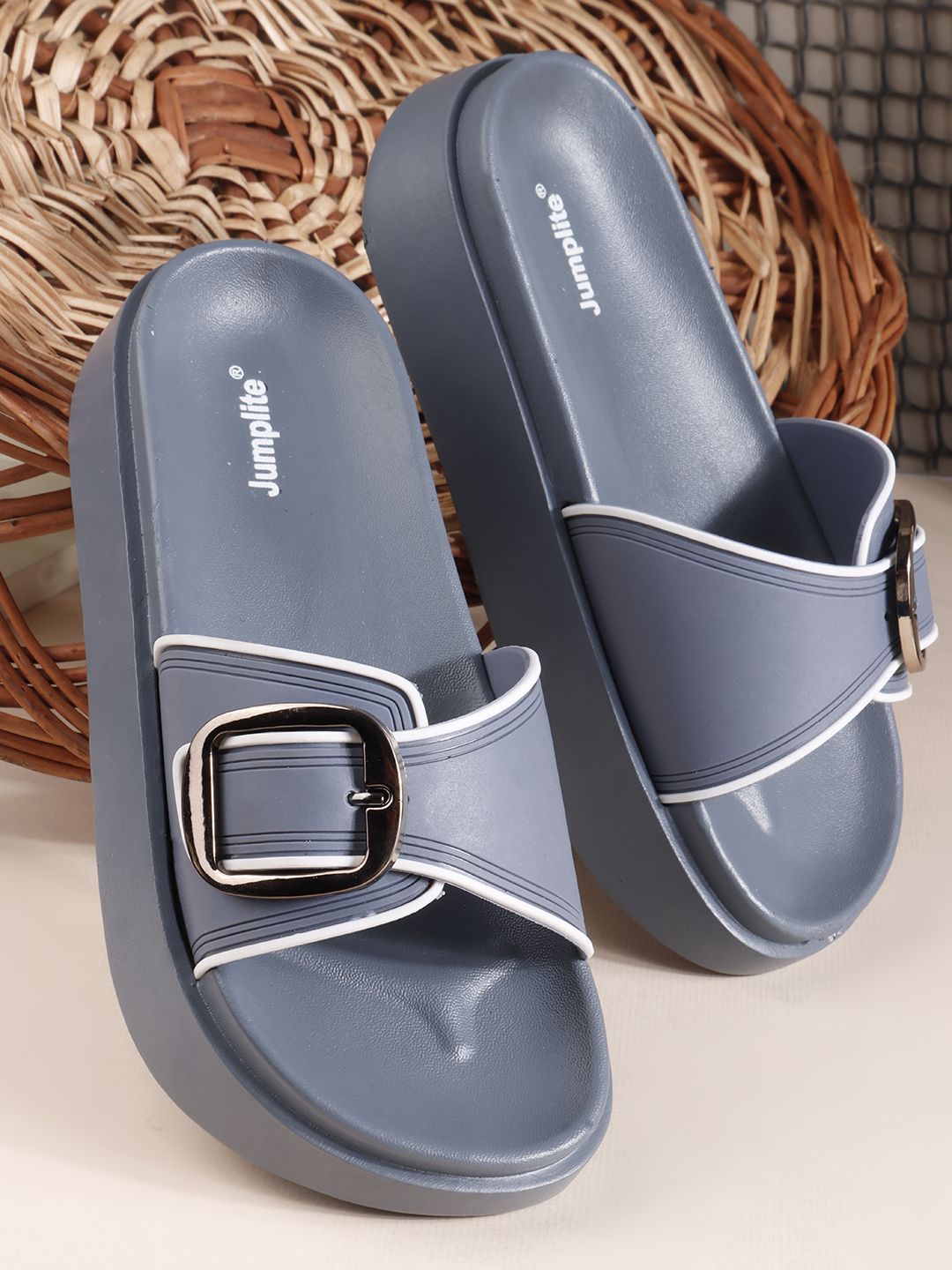 JUMPLITE Women Buckle Detail Sliders — view 9