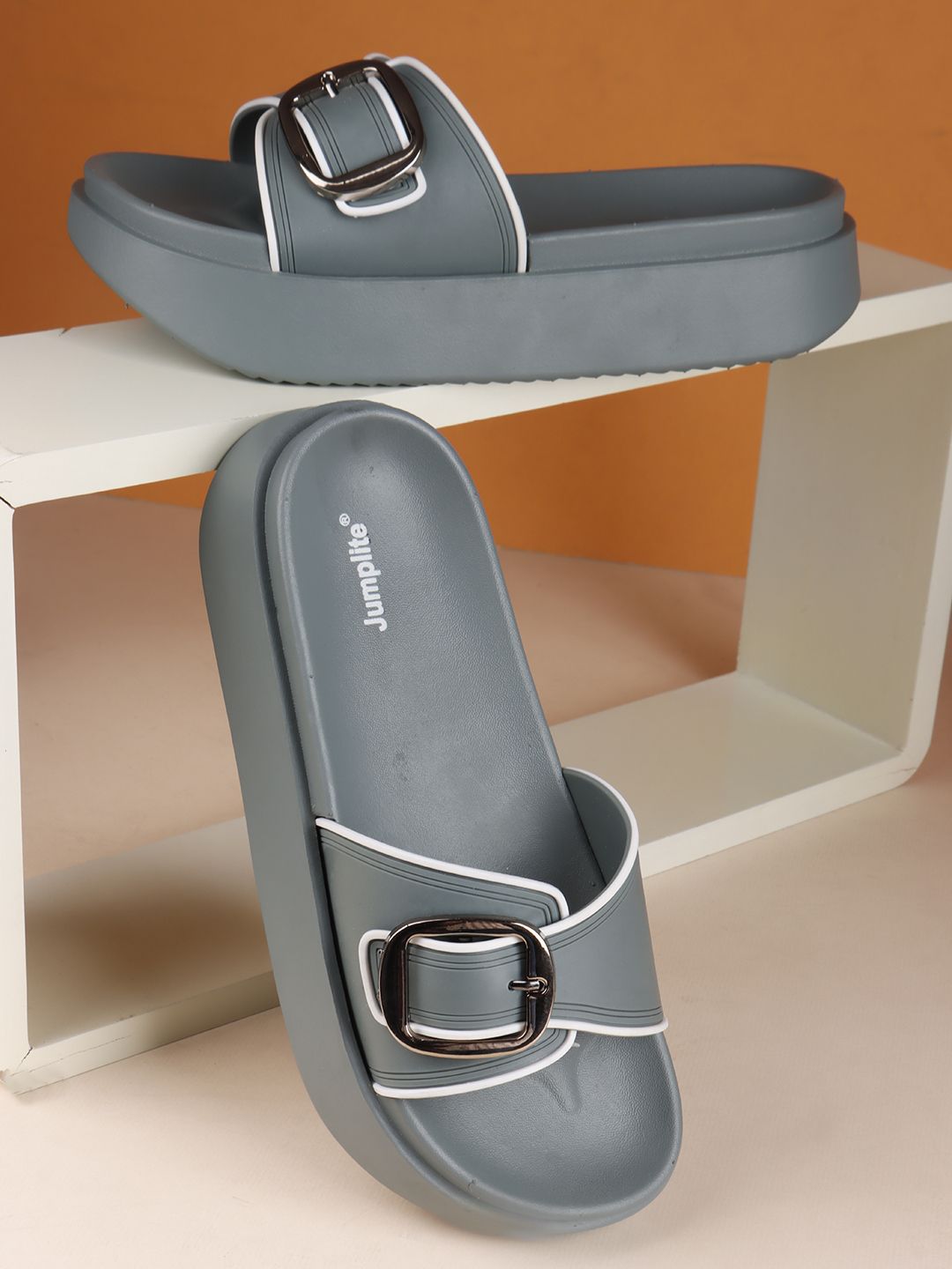 JUMPLITE Women Buckle Detail Sliders — view 10