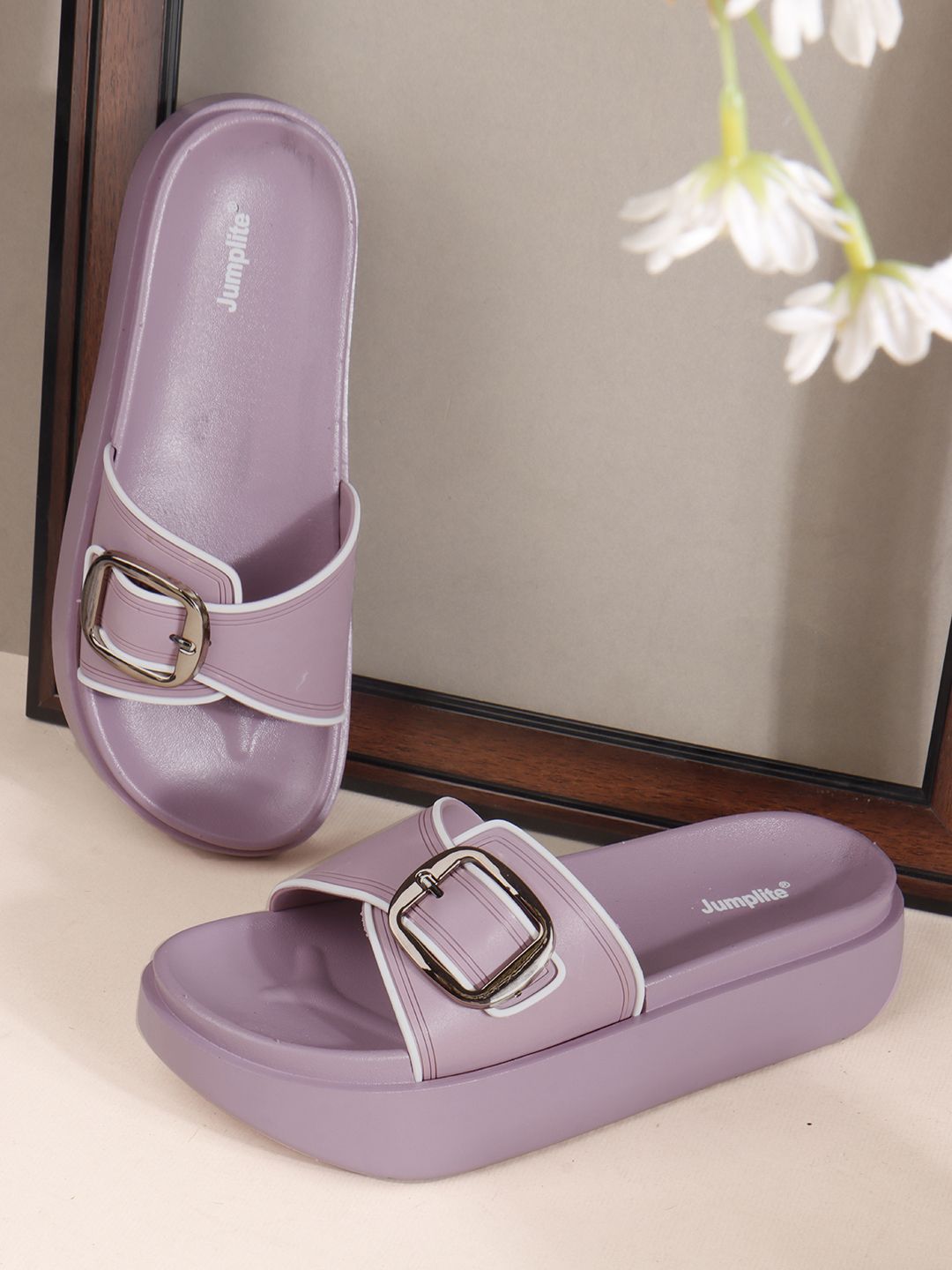 JUMPLITE Women Buckle Detail Sliders — view 11