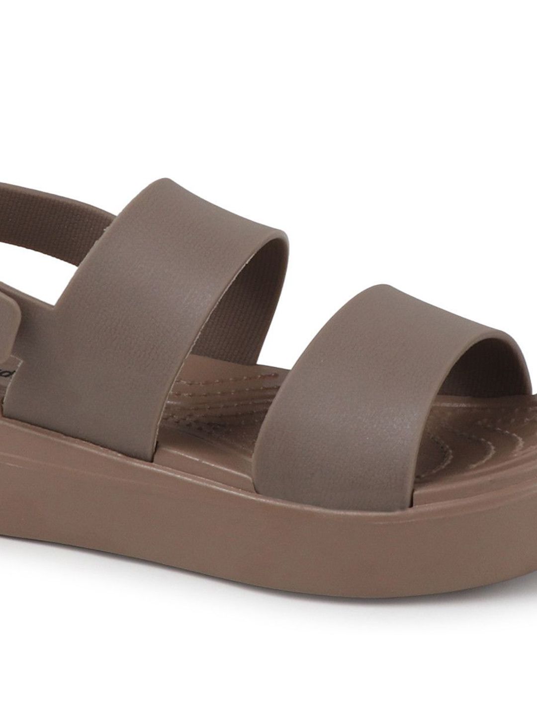 JUMPLITE Women Open Toe Textured Flatform Heels With Backstrap — view 6