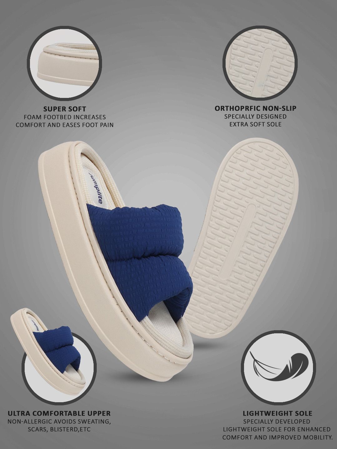 JUMPLITE Women Cloth Outdoor Sliders — view 7